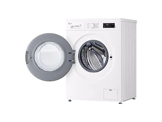 Lavadora carga frontal - LG F4X1008NWH, 8 kg, 1400 rpm, 10 programas, AI Direct Drive, ThinQ, Blanco Marfil