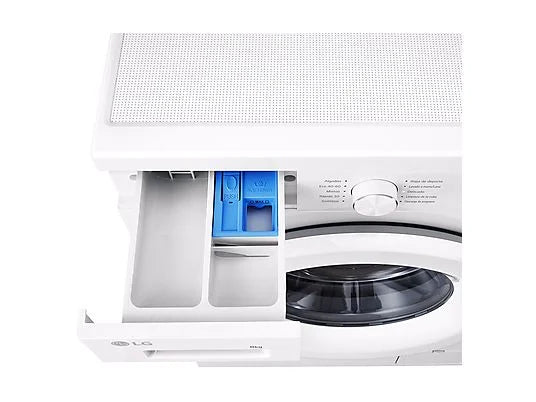 Lavadora carga frontal - LG F4X1008NWH, 8 kg, 1400 rpm, 10 programas, AI Direct Drive, ThinQ, Blanco Marfil