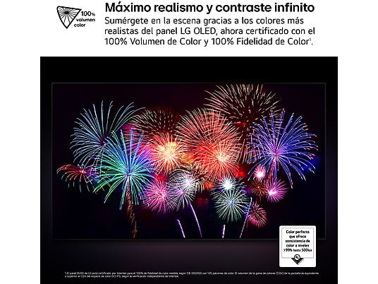 TV OLED 77 - LG OLED77G54LW, OLED 4K, Procesador Inteligente α11 AI Processor 4K Gen2, Smart TV, Gallery Deisgn, negro roca