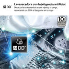 LG F4DR6009AGM Lavasecadora de Carga Frontal 9Kg6Kg D Negra