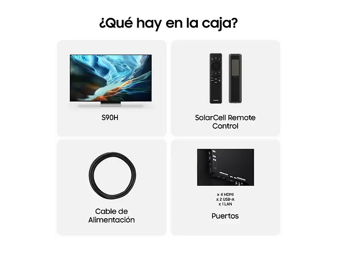 TV OLED 55 - Samsung TQ55S90HAEXXC, OLED 4K, NQ4 AI Gen3 Processor, Smart TV, Tecnología Sin Reflejos, Full AI, Negro