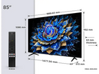 TV QLED 85 - TCL 85T69C, UHD 4K, Procesador AiPQ, Smart TV, DVB-T2, Negro