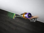 Aspirador escoba - Dyson V15 Detect Absolute, Potencia succión 240 AW, 60 min, Inteligente y Potente, 3 Modos, Tecnología Láser, Sensor Suciedad