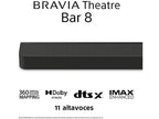 Barra de sonido - Sony BRAVIA Theatre Bar 8, Dolby Atmos, 11 altavoces, WiFi, Bluetooth, 360 Spatial Sound Mapping, 495W, Apple Airplay, HTA8000