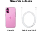 Apple iPhone 16, 128 GB, rosa, 5G, A18 Bionic, pantalla OLED de 6,1 pulgadas