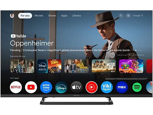TV DLED 40 - PEAQ PTV 40GF-5025C, Full-HD, Google TV, Smart TV, DVB-T2, HDR10, Dolby Audio, Negro