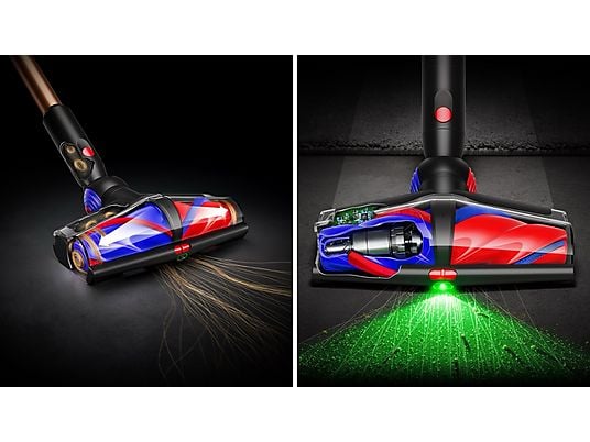 Aspirador escoba - Dyson V16 Piston Animal, Potencia succión 315 AW, Autonomía 70 min, Antienredos, Black/Cooper