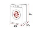 Lavadora carga frontal - Midea MF110W90BA10W-ES, 9 kg, A-10%,1400 rpm, 15 Programas, Motor Inverter, Blanco