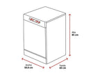 Lavavajillas - Beko DVN05320W, 13 servicios, 5 programas, 60 cm, WaterSafe, Blanco