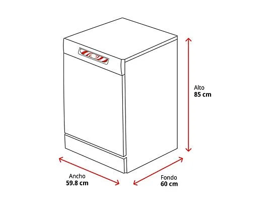 Lavavajillas - Beko DVN05320W, 13 servicios, 5 programas, 60 cm, WaterSafe, Blanco