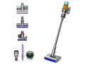 Aspirador escoba - Dyson V12s Detect Slim Submarine, Friegasuelos, Potencia succión 140 AW, Autonomía 60 min, Accesorios incluídos, Níquel
