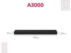 Barra de sonido - Sony HT-A3000, 3.1 Canales, Dolby Atmos, Bluetooth, Wifi, Subwoofer integrado, 250 W, Alexa, Google Home, Negro